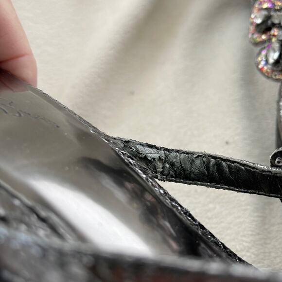 Carlos Santana Silver Embellished Platform Sandal, Size 8.5M - Picture 9 of 12